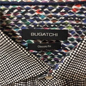 Bugatchi Black and White Polka Dot Shirt